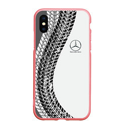 Чехол iPhone XS Max матовый Mercedes-Benz дрифт