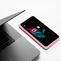 Чехол iPhone XS Max матовый Ночная сова Градиент, цвет: 3D-баблгам — фото 2