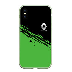 Чехол iPhone XS Max матовый Renault Green, цвет: 3D-салатовый