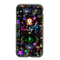 Чехол iPhone XS Max матовый АРКЕЙН collage