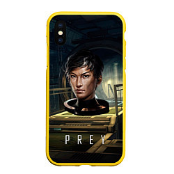 Чехол iPhone XS Max матовый PREY game woman, цвет: 3D-желтый