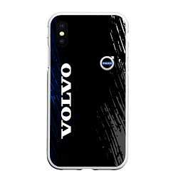 Чехол iPhone XS Max матовый Volvo марка автомобиля, цвет: 3D-белый