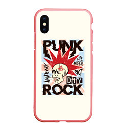 Чехол iPhone XS Max матовый Punk Rock Панк, цвет: 3D-баблгам