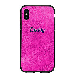 Чехол iPhone XS Max матовый Daddy pink, цвет: 3D-черный