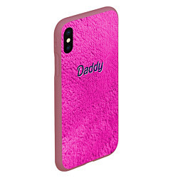 Чехол iPhone XS Max матовый Daddy pink, цвет: 3D-малиновый — фото 2