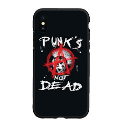 Чехол iPhone XS Max матовый Punks Not Dead Анархия