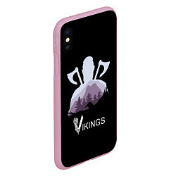 Чехол iPhone XS Max матовый Зов Викинга, цвет: 3D-розовый — фото 2
