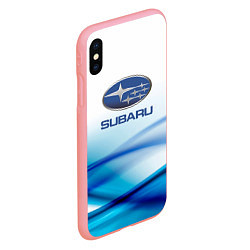 Чехол iPhone XS Max матовый Subaru Спорт текстура, цвет: 3D-баблгам — фото 2