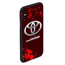 Чехол iPhone XS Max матовый TOYOTA LAND CRUISER Брызги, цвет: 3D-черный — фото 2