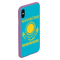Чехол iPhone XS Max матовый КАЗАКСТАН, цвет: 3D-фиолетовый — фото 2