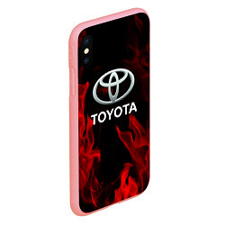 Чехол iPhone XS Max матовый Toyota Red Fire, цвет: 3D-баблгам — фото 2