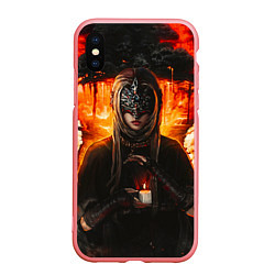 Чехол iPhone XS Max матовый FIRE KEEPER Dark SOULS III Дарк соулс