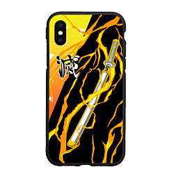 Чехол iPhone XS Max матовый Kisatsutai - Zenitsu Agatsuma