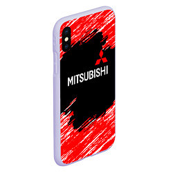 Чехол iPhone XS Max матовый Mitsubishi размытые штрихи, цвет: 3D-светло-сиреневый — фото 2
