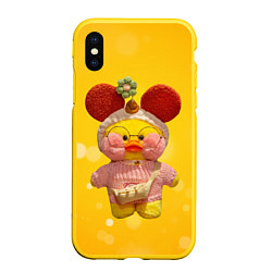 Чехол iPhone XS Max матовый УТОЧКА ЛАЛАФАНФАН lala fan fan, цвет: 3D-желтый