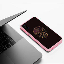 Чехол iPhone XS Max матовый Череп валентинка by Apkx, цвет: 3D-баблгам — фото 2