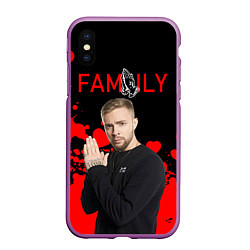 Чехол iPhone XS Max матовый Егор Крид: Family, цвет: 3D-фиолетовый