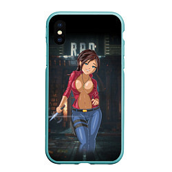 Чехол iPhone XS Max матовый Claire Redfield from Resident Evil 2 remake by sex, цвет: 3D-мятный