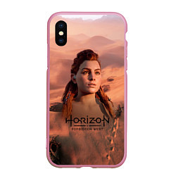 Чехол iPhone XS Max матовый Aloy Horizon Forbidden Zero Dawn, цвет: 3D-розовый