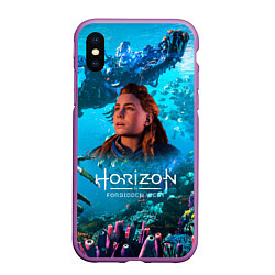 Чехол iPhone XS Max матовый Horizon Forbidden West Подводный мир