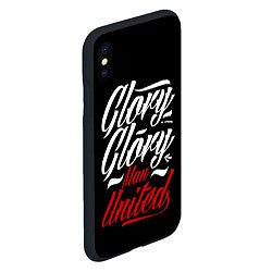 Чехол iPhone XS Max матовый Manchester United Glory Glory Man United Манчестер, цвет: 3D-черный — фото 2