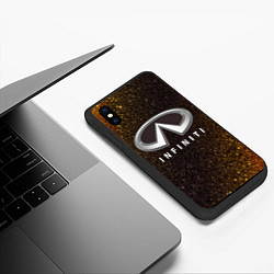 Чехол iPhone XS Max матовый INFINITI Шум, цвет: 3D-черный — фото 2