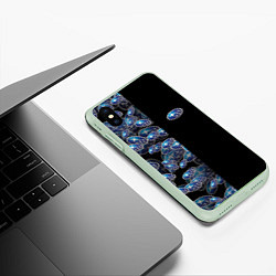 Чехол iPhone XS Max матовый SUBARU HALF PATTERN LOGO, цвет: 3D-салатовый — фото 2