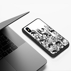 Чехол iPhone XS Max матовый АХЕГАО - AHEGAO ПОДТЕКИ, цвет: 3D-черный — фото 2