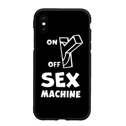 Чехол iPhone XS Max матовый SEX MACHINE Секс Машина, цвет: 3D-черный