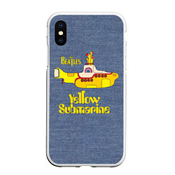 Чехол iPhone XS Max матовый On a Yellow Submarine 3D