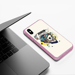 Чехол iPhone XS Max матовый Музыка Моя Жизнь Music My Life, цвет: 3D-розовый — фото 2