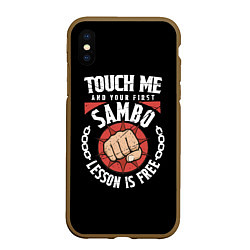 Чехол iPhone XS Max матовый Боевое Самбо SAMBO