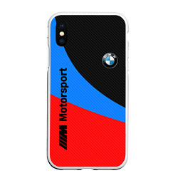 Чехол iPhone XS Max матовый BMW MOTOSPORT 2022, цвет: 3D-белый