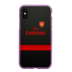 Чехол iPhone XS Max матовый Arsenal fc, цвет: 3D-фиолетовый