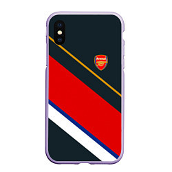 Чехол iPhone XS Max матовый Arsenal арсенал football, цвет: 3D-светло-сиреневый