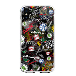 Чехол iPhone XS Max матовый Volkswagen Group AUDI VW SEAT PORSCHE SKODA