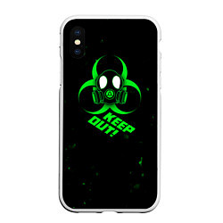 Чехол iPhone XS Max матовый Biohazard Биологическая опасность, цвет: 3D-белый