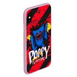 Чехол iPhone XS Max матовый Poppy Playtime RED WARNING, цвет: 3D-розовый — фото 2