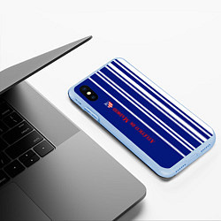 Чехол iPhone XS Max матовый ATLETICO MADRID АТЛЕТИКО МАДРИД, цвет: 3D-голубой — фото 2