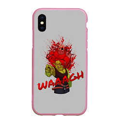 Чехол iPhone XS Max матовый Waaagh reference, цвет: 3D-розовый