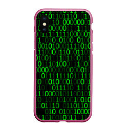 Чехол iPhone XS Max матовый Бинарный Код Binary Code
