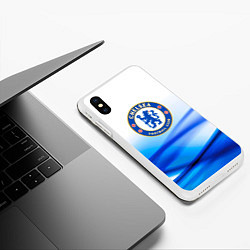 Чехол iPhone XS Max матовый Челси chelsea, цвет: 3D-белый — фото 2