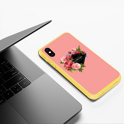 Чехол iPhone XS Max матовый Flower street, цвет: 3D-желтый — фото 2