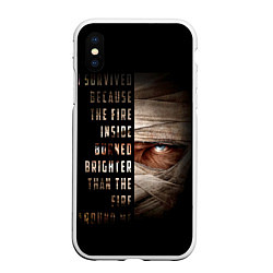 Чехол iPhone XS Max матовый Fallout - Joshua Graham, цвет: 3D-белый