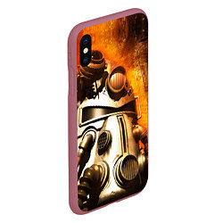 Чехол iPhone XS Max матовый Fallout - Arch Dornan, цвет: 3D-малиновый — фото 2