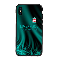 Чехол iPhone XS Max матовый Liverpool спорт, цвет: 3D-черный