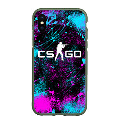 Чехол iPhone XS Max матовый КС ГО НЕОН CS GO NEON