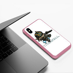 Чехол iPhone XS Max матовый Титанфол арт мультяшный TITANFALL, цвет: 3D-малиновый — фото 2