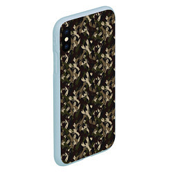 Чехол iPhone XS Max матовый Раки камуфляж, цвет: 3D-голубой — фото 2