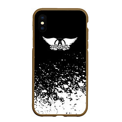 Чехол iPhone XS Max матовый Aerosmith, цвет: 3D-коричневый